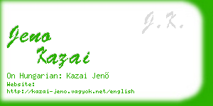 jeno kazai business card
