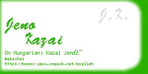 jeno kazai business card